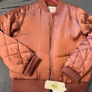 Girls GB Girls Satin Rust colored jacket